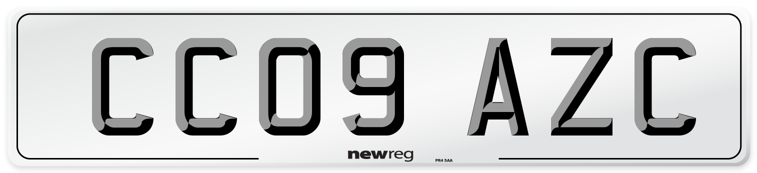 CC09 AZC Number Plate from New Reg